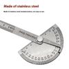 Angle Ruler Single Arm Stainless Steel Angle Gauge 180 Degree Adjustable Semicircular Indexing Gauge Protractor Angle Ruler