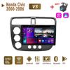 2Din Android Car Radio for Honda Civic 2000-2006 Multimedia Carplay Auto WIFI Head Unit Stereo Navigation 2+32GB