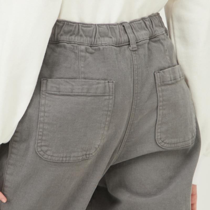 Benetton Benetton Back Banding Dying Brushed Slim Baggy Pants Badpb3361 Gr