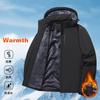 Плюс Мужская Зимняя Флисовая Куртка Мужская Теплая Толстая Ветрозащитная Куртка Пальто Мужская Водонепроницаемая Парка с Капюшоном Съемная Шапка Пальто Мужское