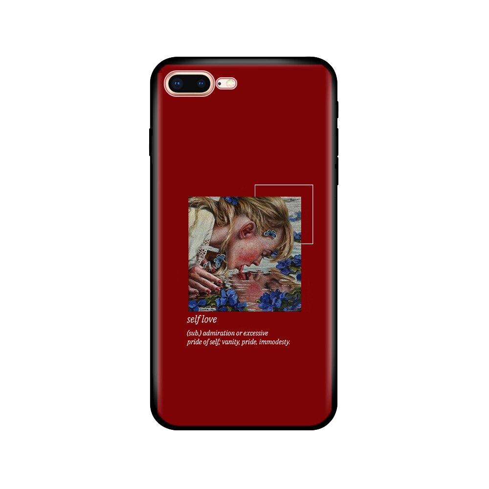 Для iPhone 7 8 Чехол силиконовый мягкий ТПУ Чехол для Apple iPhone 7 8 plus Сумка Funda coque etui bumper paiting черный ТПУ чехол