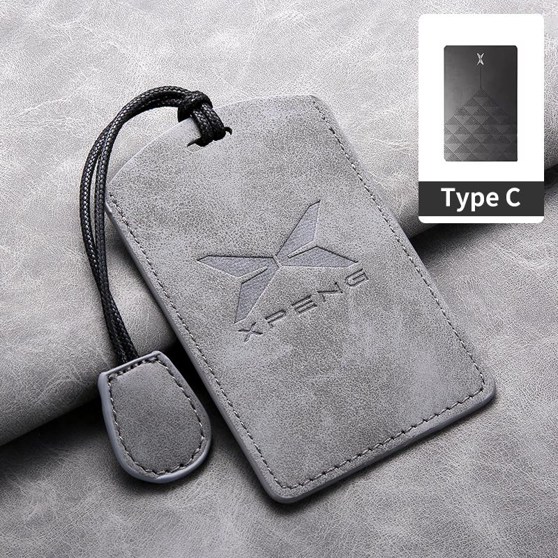 Sheepskin Leather Car NFC Card Key Case Cover Holder Protector Shell for Xiaopeng Xpeng P7 P5 Buckle G9 G3 G3i Auto Accessories
