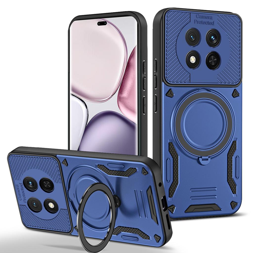 Magnetic Case For Honor Magic7 Lite 5G / X60 Pro 5G / X9c 5G Shockproof TPU + PC Phone Back Cover with Kickstand