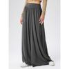 Women Solid Color Wide Leg Trousers Ladies Casual Elastic Waist Loose Spring Summer Pants
