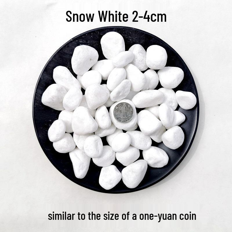 Hanbaiyu Natural White Pebbles for Gardening and Landscaping