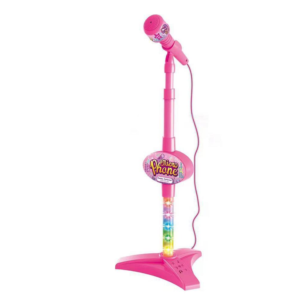 Детский микрофон с подставкой, музыкальный инструмент, игрушка, слуховая развивающая игрушка, детская игрушка для пения в помещении, игрушка для караоке