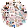 50 American Sunglasses Girl Stickers Diy Mobile Phone Case Skateboard Laptop Tablet Pack