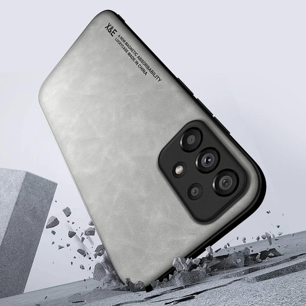 Магнитный кожаный чехол из овчины для Samsung Galaxy A53 5G A52s A51 A52 A71 A13 A12 A21s A31 A73 A72 A22 A50 A33 Задняя крышка