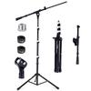 Tlingt Microphone Stand, Stand Microphone, Boom Straight Microphone Stand with Portable Telescopic Boom Arm, Perfect for Pub Gigs, Live Performances,