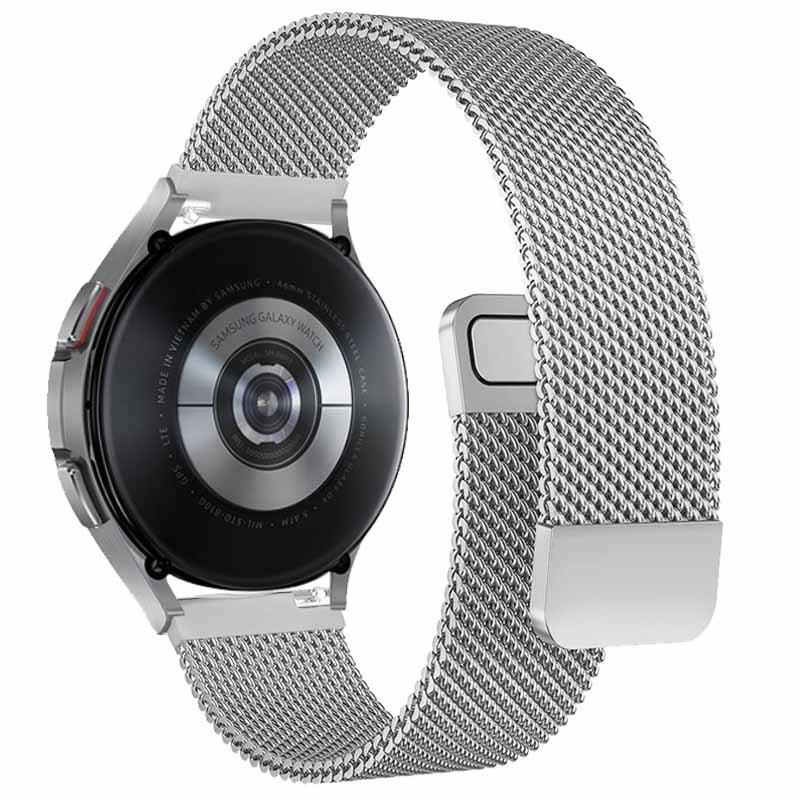Совместим с Samsung Universal Watch45 & Huawei Watch3: Миланский браслет из нержавеющей стали, двухсекционный, 20/22 мм