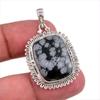 Подвеска из натурального серебра 925 пробы с обсидианом ручной работы, размер 1,50 дюйма, B7N35