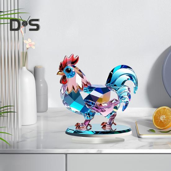 2D Плоский Животный Орнамент Настольный Акриловый Декор Сова Петух Орел Настольный Знак с Основанием для Домашнего Офиса Торцевой Стол Декор Каминной Доски