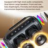 Rockmia Fresh New 30W RGB Wireless Bluetooth 5.3 Portable Stereo Music Boombox Speaker with RGB Light EBS-617 Waterproof