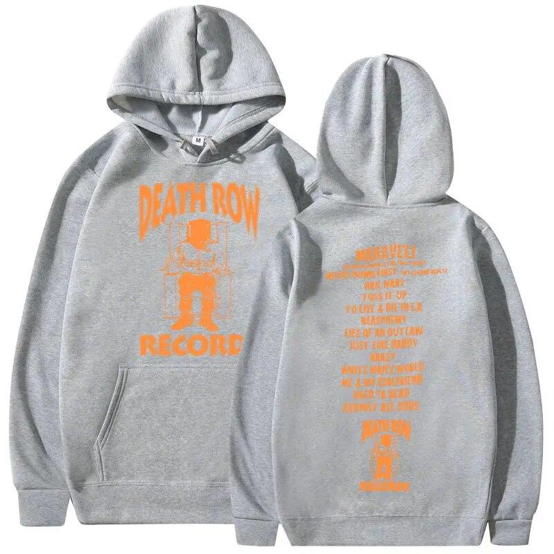 Death Row Records Hoodie Unisex_s Women_s High Quality Weeknd Hooded Hoodie Polar Fleece Y2k Sweatshirts Unisex Women Pullover