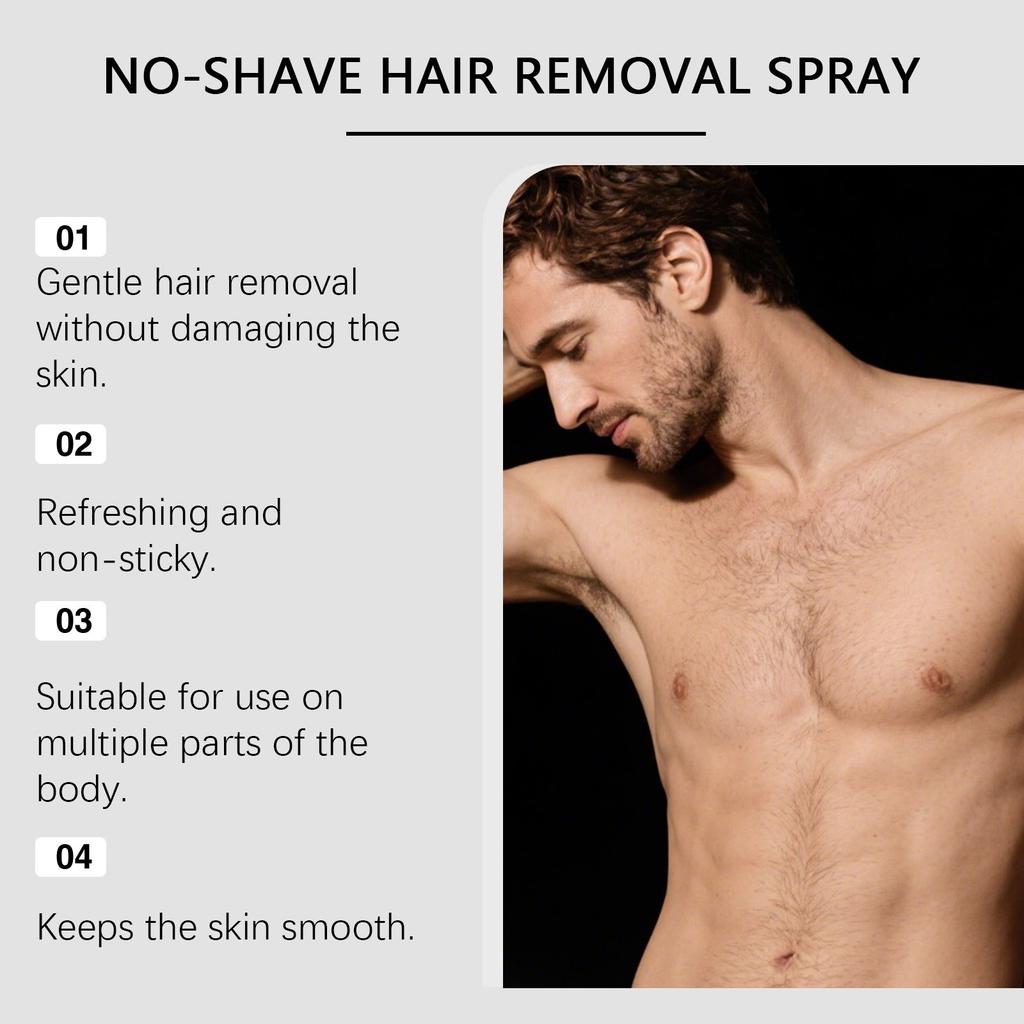 The No-shaving Hair Removal Spray For Men Is An Odorless Hair Removal Spray Suitable For Leg Hair, Armpit Hair And Chest,100ml