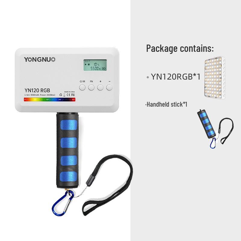 Портативный светодиодный свет Yongnuo YN120 RGB - Регулируемая цветовая температура для прямых трансляций и влогов