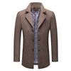 Осенний мужской костюм шерстяное мужское пальто модное хлопковое утолщенное деловое шерстяное пальто не требующее глажки мужское пальто