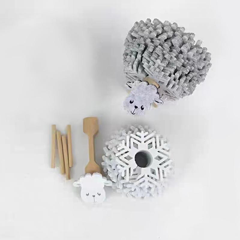 Подставка для чая, водопоглощающая подставка в виде ягненка, настольные украшения, фетровый коврик, настольный коврик