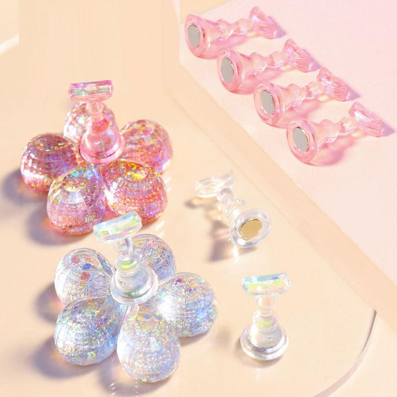 Магнитный держатель Aurora Tips For Nails Flower Design Nails Accessories Tools Display Practice Training Nail Stand Manicure