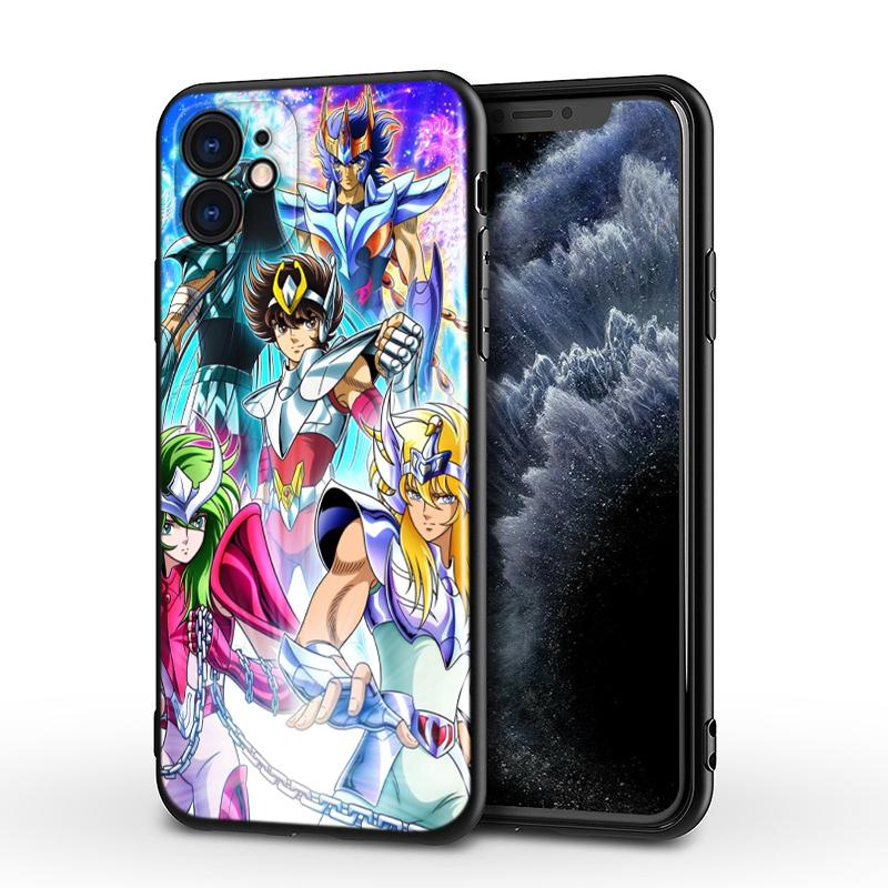 Saint Seiya SoG для Apple iPhone 13 12 11 Mini XS XR X Pro MAX SE 2020 8 7 6 5 5S Plus черный силиконовый чехол для телефона