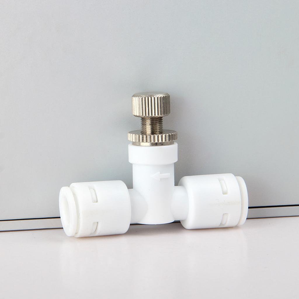Water Flow Adjust for Valve Regulator 1/4" Quick Connection Waterflow Control for Valve Connector Fitting Water Speed Co