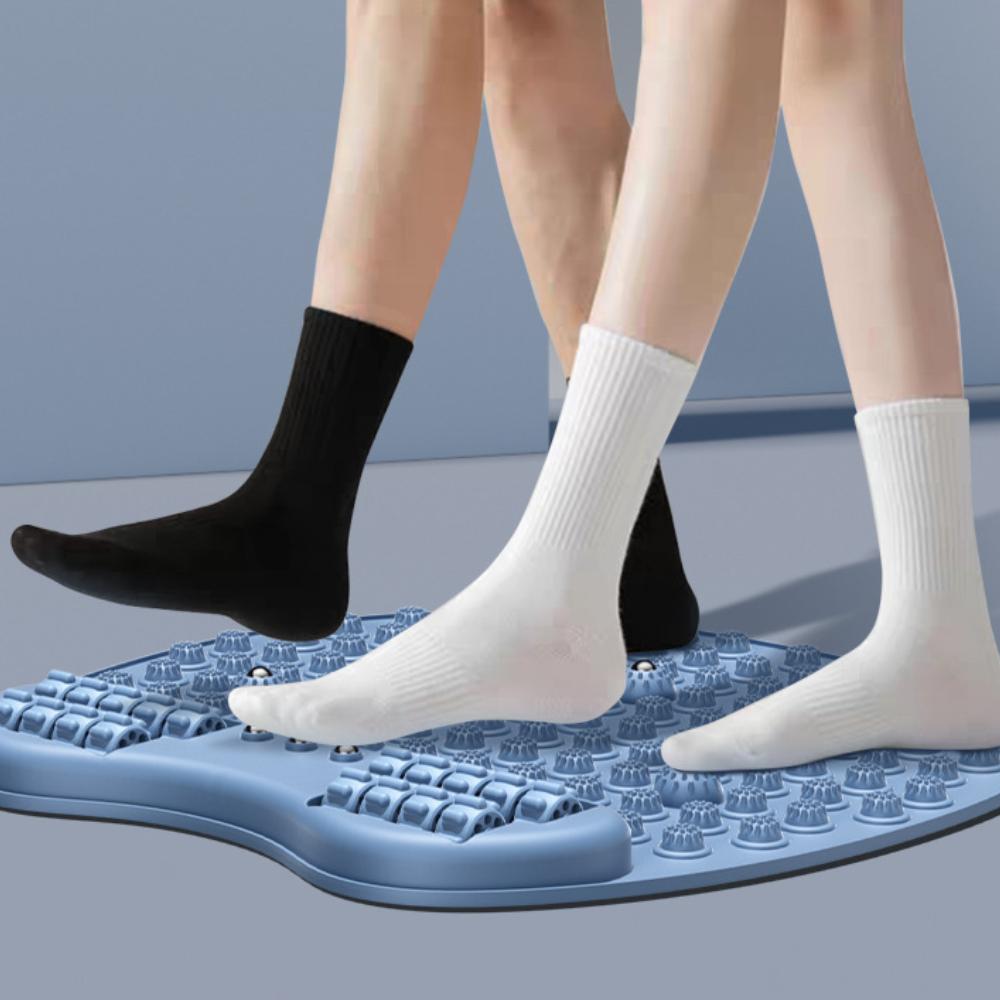 Доска для пальцевого давления с роликовым массажным ковриком для ног для домашнего использования, массажер для акупрессуры ног с функцией меридиана и педали