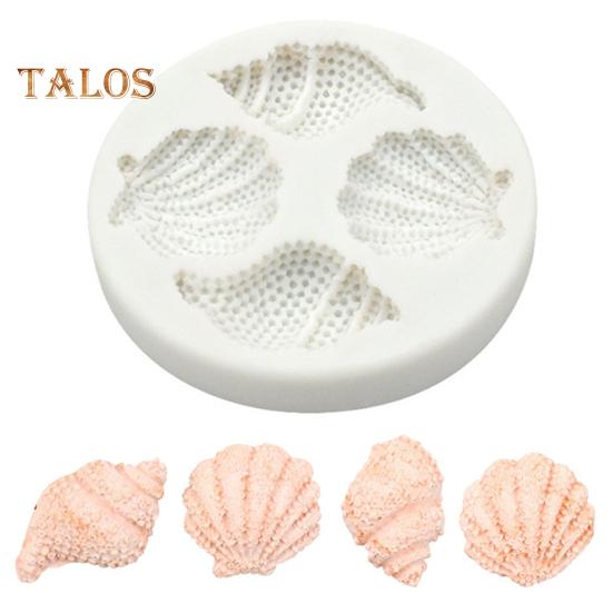 Форма в виде раковины, легкий инструмент для выпекания, без запаха, полезная, 4 полости, форма для украшения торта для вечеринки, пекарня