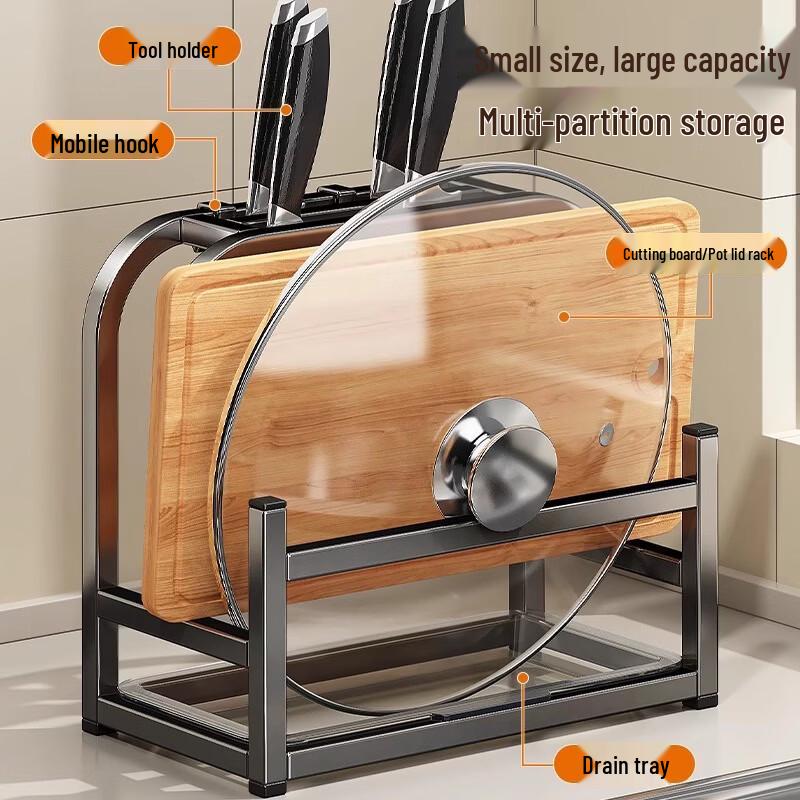 Multi-functional Kitchen Knife & Pot Lid Organizer