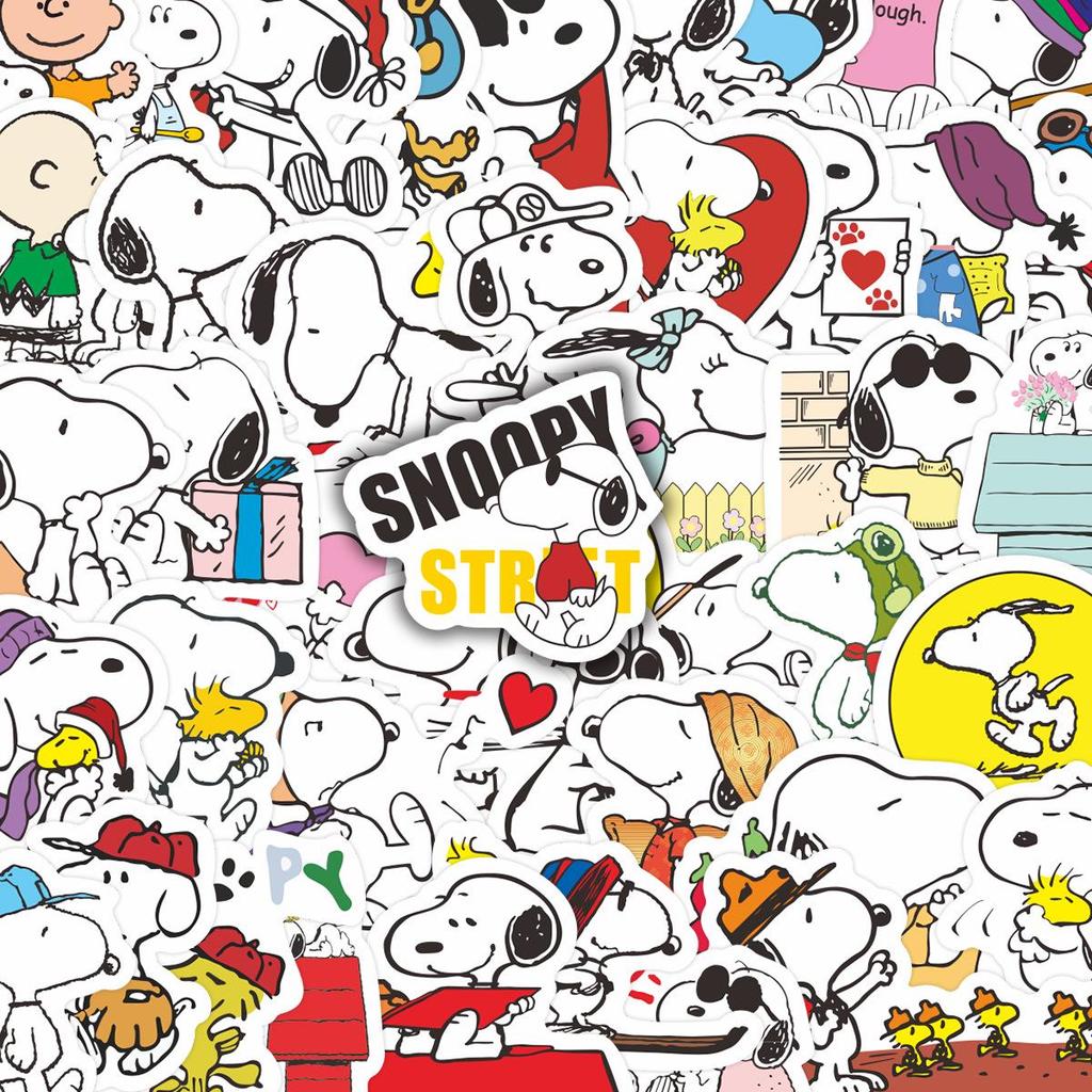 Наклейки Snoopy для планировщика - 50 мультяшных милых декоративных листов для DIY и культурного творчества