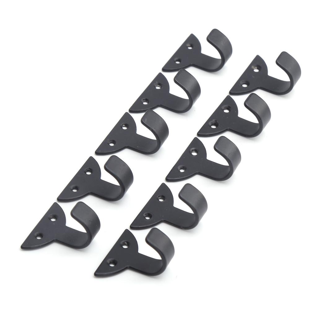 10 шт. настенных крючков, мини-черный ретро-железный одинарный крючок для подвешивания пальто, шарфа, сумки, полотенца, ключа, чашки, шляпы