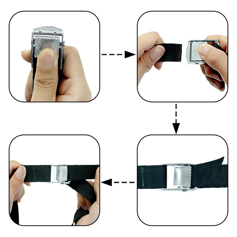 5/10Pieces 6M Buckle Tie-Down Belt Cargo Straps For Car Motorcycle Bike With Metal Buckle Tow Rope Strong Ratchet Belt for Lugga