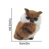 1Pc Figurines New Year Miniatures Table Decorations Plush Mini Simulation Ornaments Artificial Owl Fake Animal