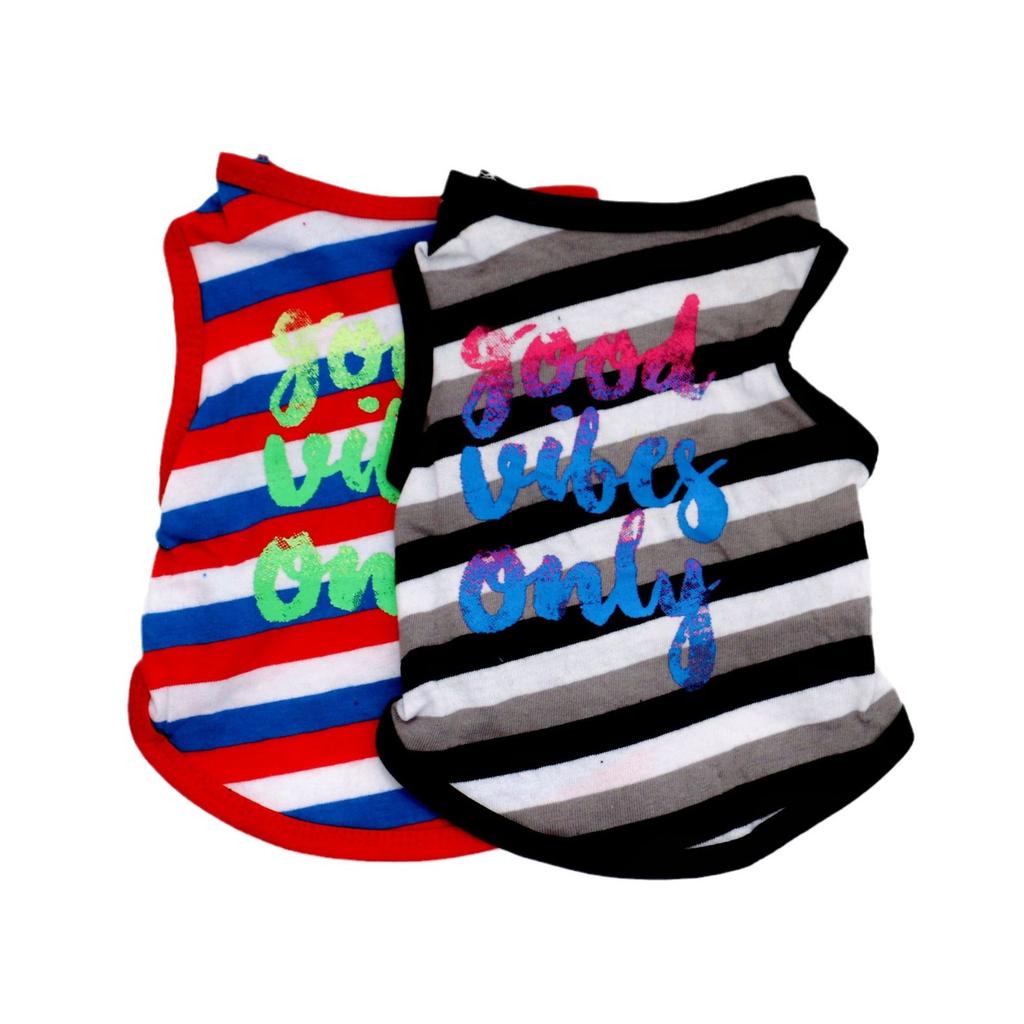 Pet Clothing, New Spring and Summer Models, Cat and Dog Pet Clothes, Breathable Striped Vest