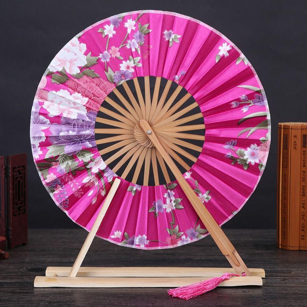 Принадлежности Украшение для дома Подарок Танцевальное выступление Ручной веер Реквизит для фотографии Складной веер Круглый веер