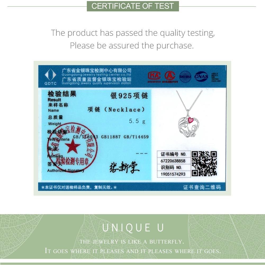 Bamoer Ожерелье с подвеской из стерлингового серебра 925 пробы для матери и ребенка для женщин, ювелирные изделия на день рождения, подарок на день матери