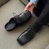 Trendy Men's Leather Shoes Luxury Brand Designer Quality Style Casual Party Breathable and Comfortable Black Shoes Thick Soled
