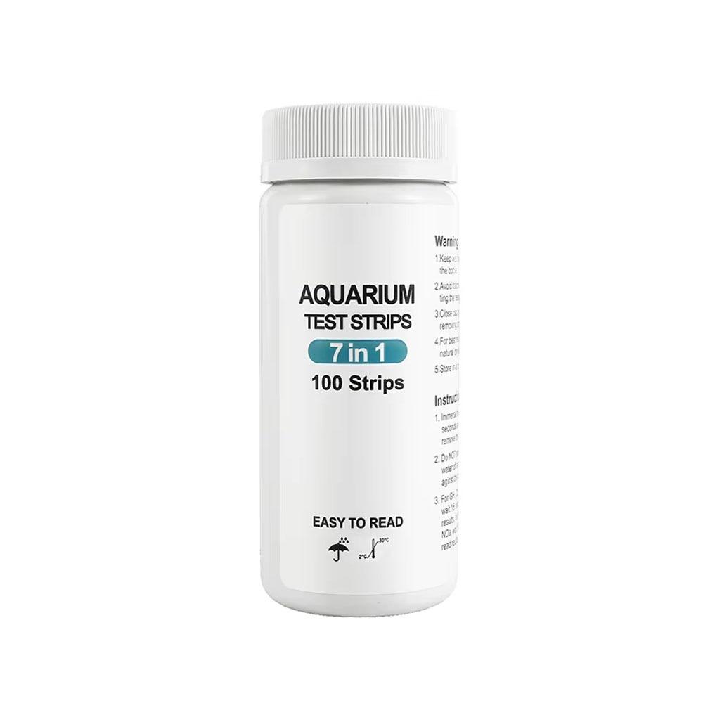 100Pcs 7 In 1 Aquarium Test Strips Multi-function Easy To Use Water Quality Test Strips Fish Tank Test Kit