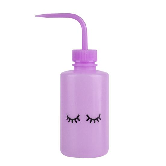 Бутылочка для очищения ресниц с изогнутым носиком 250 мл Инструмент для снятия макияжа с бровей и ухода за ресницами Многоразовая бутылочка с дозатором для салона красоты и домашнего использования