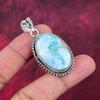 Larimar 925 Solid Sterling Silver Pendant, Handmade Gemstone Amazing Pendant Jewelry, Gifts For Wife Pendant