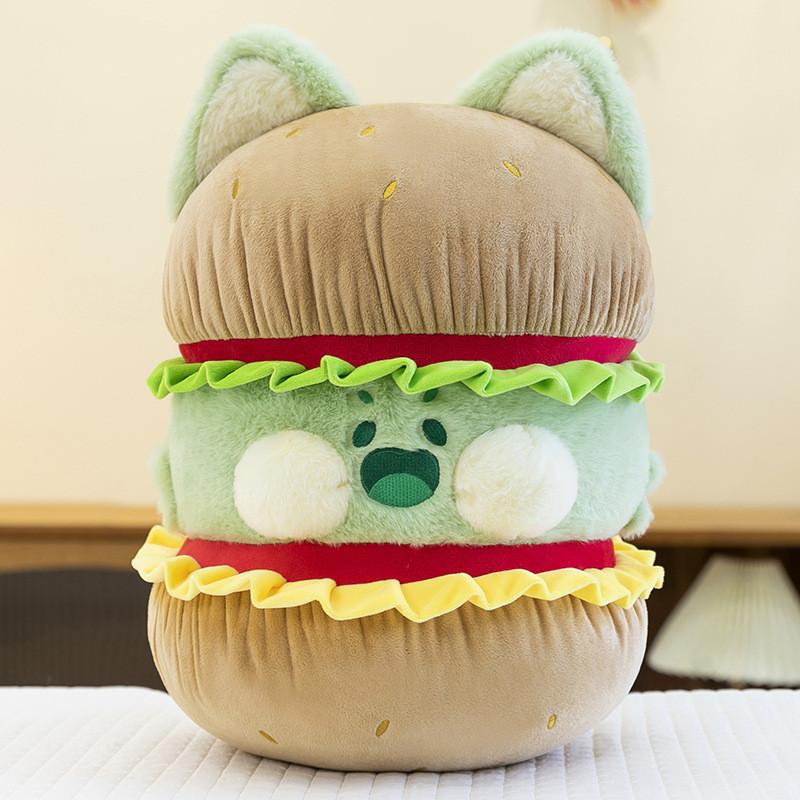 Hamburger Cartoon Plush Doll Childrens Cat Cartoon Toys Animal Holiday Gifts