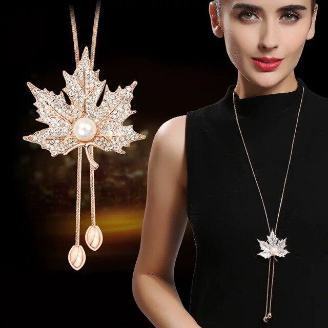 Длинная цепочка со снежинками и цирконием для женщин, модные серебряные кристаллы, макси-ожерелья и подвески, эффектные ювелирные изделия-колье