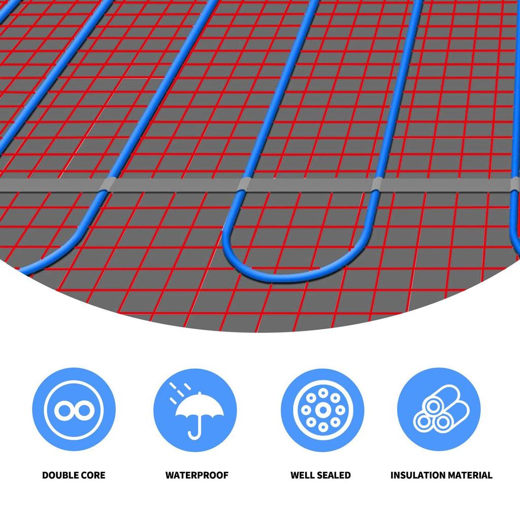 5-50 м двухпроводной инфракрасный теплый нагревательный провод 220 В 10 Вт/м нагревательный кабель для системы подогрева пола изолированный нагревательный кабель из сплава