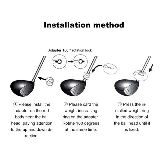 Golf Swing Weight Ring Trainer for Muscle Memory Practice Strength Control Portable Golf Club Accessory for Distance Flexibility Boost