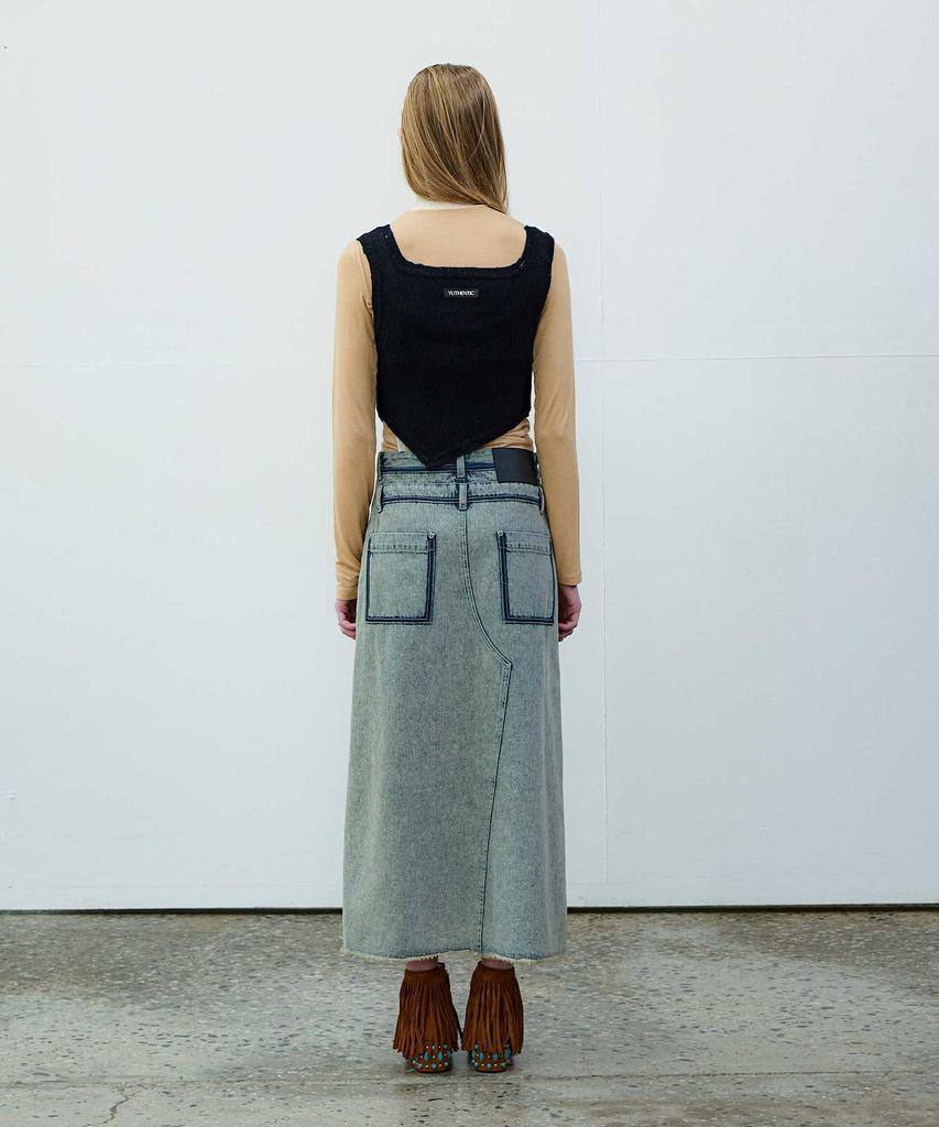 Yusentig Double Waist Denim Skirt Aj4As66222