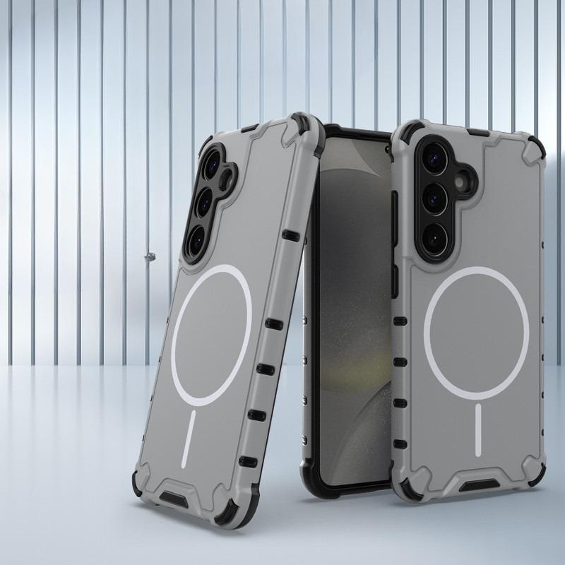 Подходит для Samsung S25 Чехол для телефона Решетчатый Чехол с сенсорным управлением Магнитный Чехол для телефона Galaxy A55 Противоударный Чехол для телефона