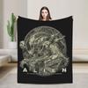 Плед Xenomorph 1979 Alien Movie, бархатный, с принтом, дышащий, теплый, для дивана, для улицы, покрывало
