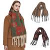 Coarse Tassel Leopard-Print Scarf Shawl Winter Keep Warm Circle Yarn Jacquard Large