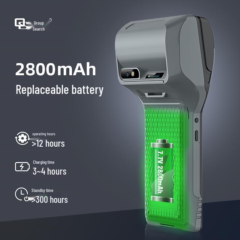 Смарт-терминал сбора данных PDA608 с HD-сканером, принтером, NFC, считывателем ID-карт, RFID и расширяемыми модулями