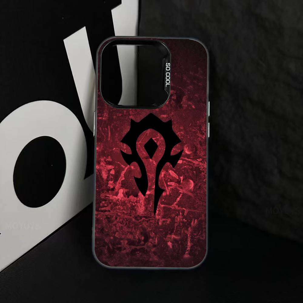 Чехол для телефона W-Warcraft G-Game Для iPhone 17,16,15,14,13,12,11 Plus,Pro Max,XS,Красочный Серебряный Чехол для телефона Funda Cover