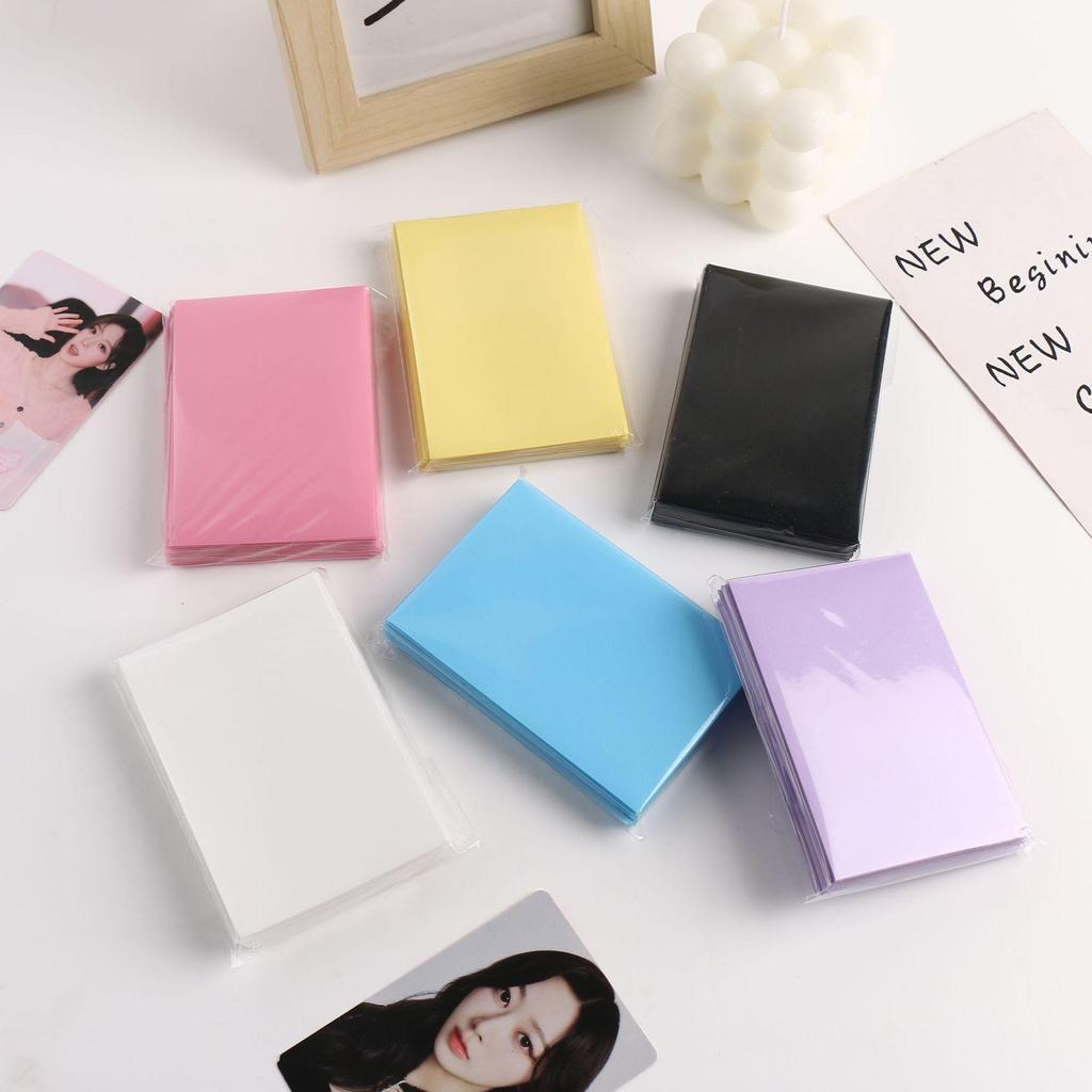 New Macaron 3-Inch Silk Two-Layer Frosted Card Sleeve Album - Small PP Protective Film